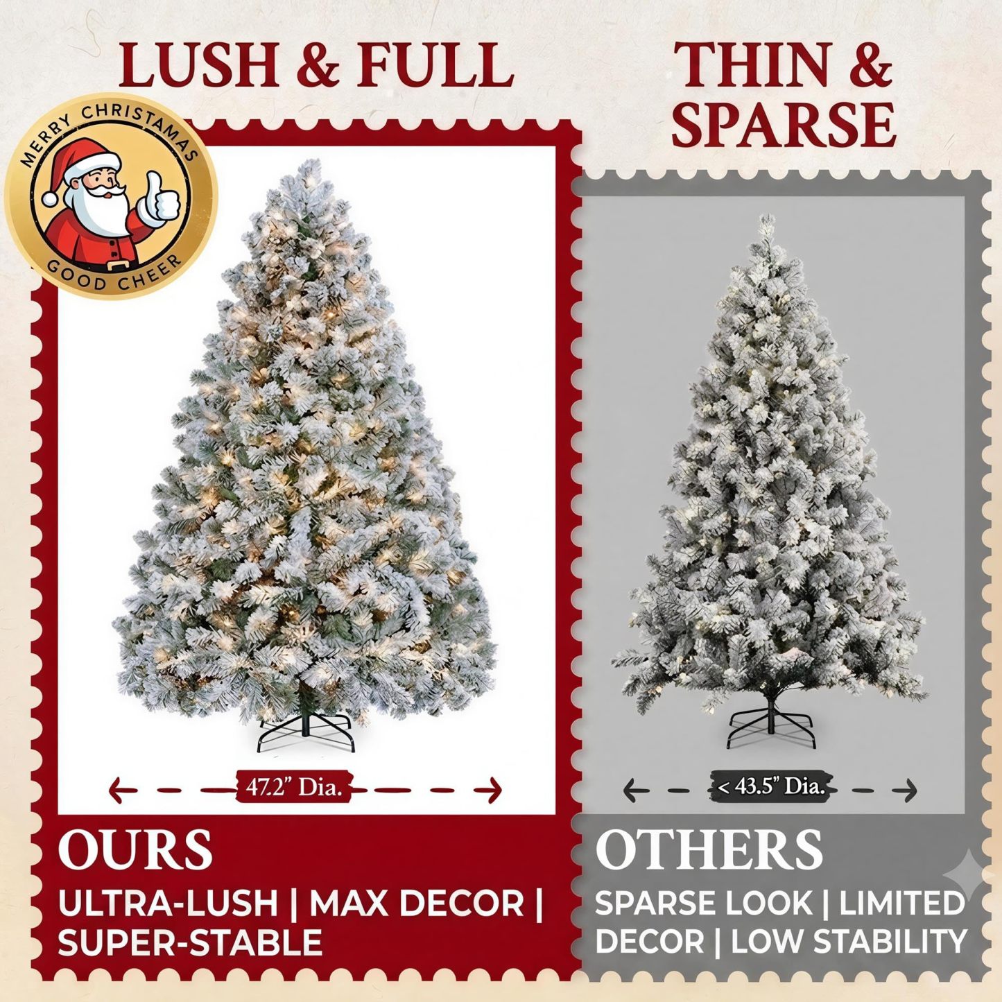 [Oferta especial de preventa]Yaheetech Árbol de Navidad Artificial Preiluminado de 6.5ft con 820 Puntas y 250 Luces Blancas Cálidas, Soporte Plegable, Color Blanco