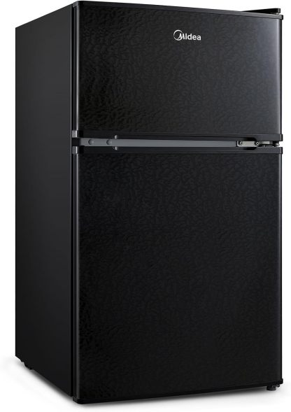 Midea WHD-113FSS1 Refrigerador compacto, 3.1 pies cúbicos, acero inoxidable