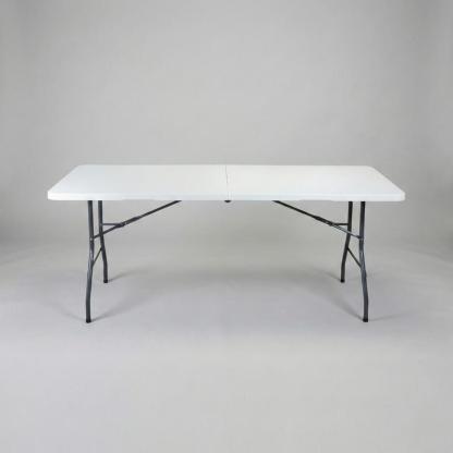 Mesa Plegable de Plástico Resistente Color Blanca 180 centimetros