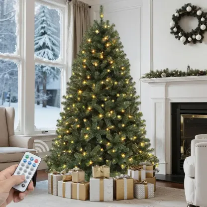 Árbol de Navidad YITAHOME Preiluminado con 11 Modos de Luz y Regalos Especiales