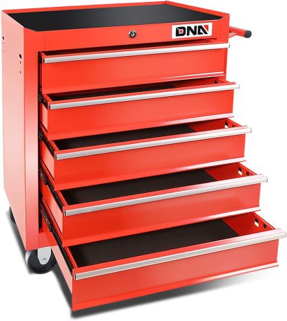DNA MOTORING - Gabinete de Herramientas con Ruedas de plástico con Sistema de Bloqueo con Llave, Azul, TOOLS-00486