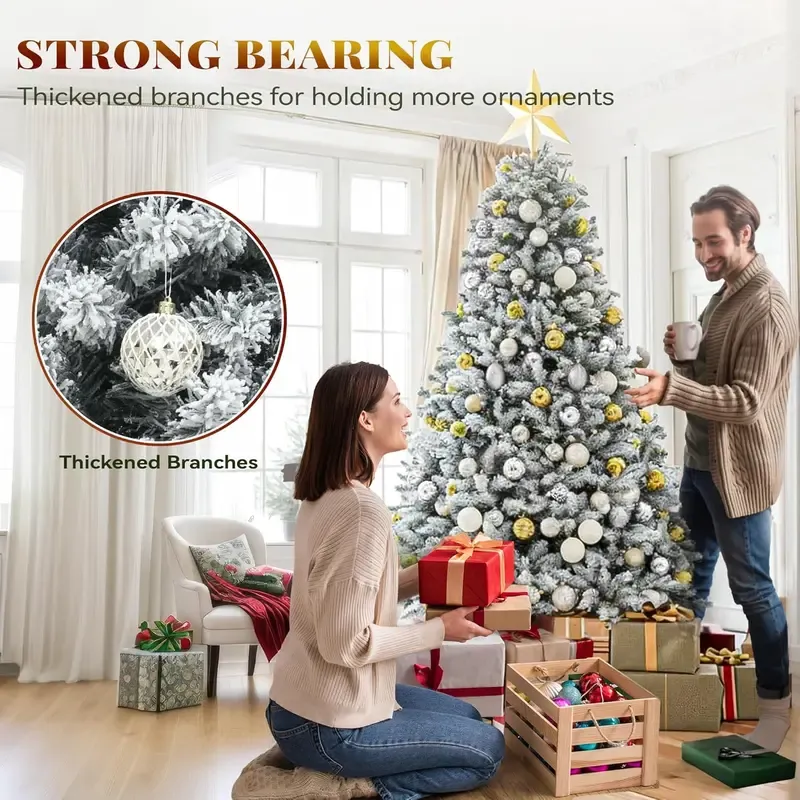 Árbol de Navidad YITAHOME Preiluminado con 11 Modos de Luz y Regalos Especiales