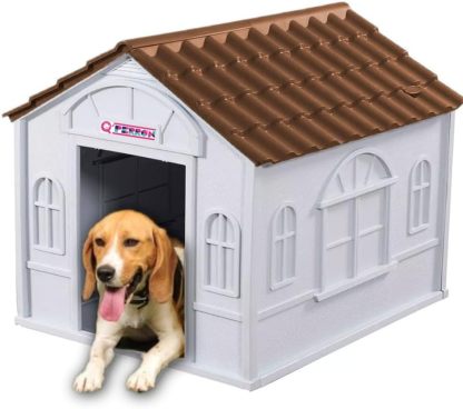 Casa Térmica para Perro Raza Grande | Incluye Puerta Metálica | 99 x 84 x 82 cm | Impermeable con Ventilación | Material Resistente al Exterior.