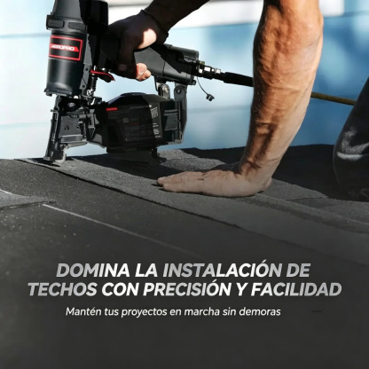 Clavadora neumática de bobina para techos AerPro CN45N de 15 grados, pistola de clavos para tejas asfálticas, cargador para 120 clavos
