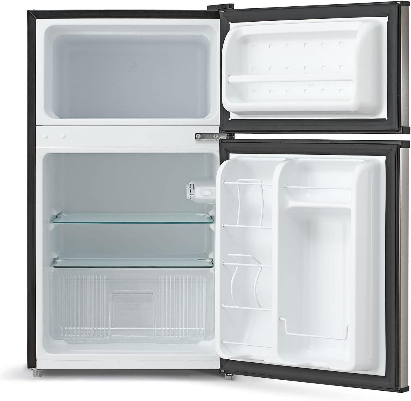 Midea WHD-113FSS1 Refrigerador compacto, 3.1 pies cúbicos, acero inoxidable