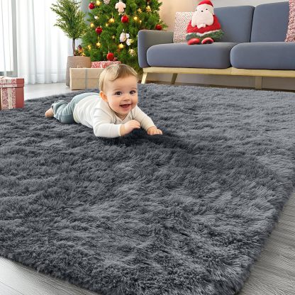 OLANLY - Alfombras de área grande lavables a máquina, 9 x 12 pies (274 x 366 cm), para sala de estar, recámara, alfombra suave y esponjosa para junto a la cama, alfombra de piso interior para niños y