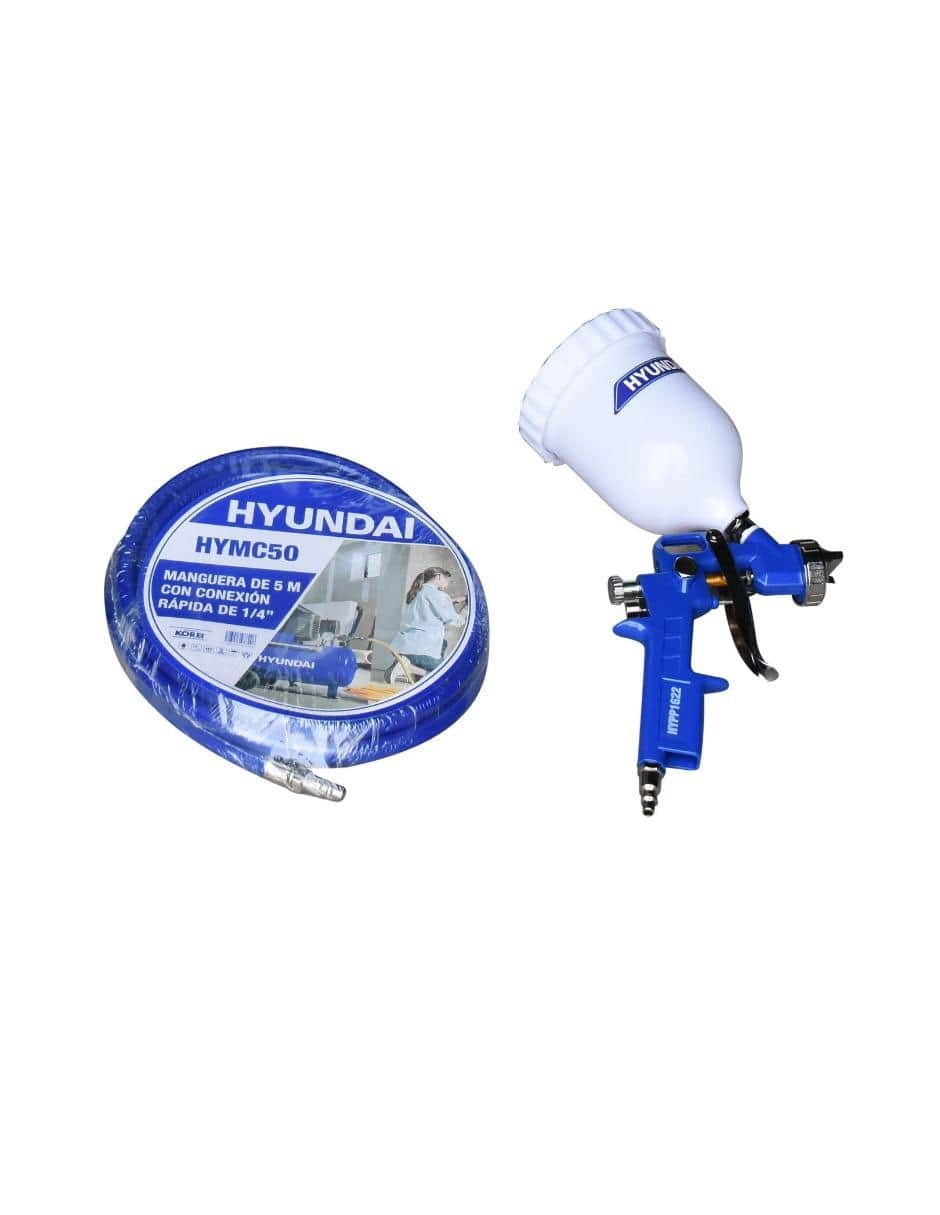 Compresor de aire con manguera y pistola Hyundai 25 L