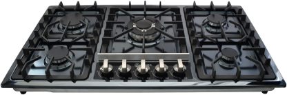 SUPRA Parrilla a Gas de 5 Quemadores Empotrable - 87 cm, Modelo 5Q-EB-87