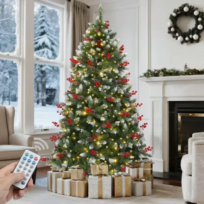 Árbol de Navidad YITAHOME Preiluminado con 11 Modos de Luz y Regalos Especiales