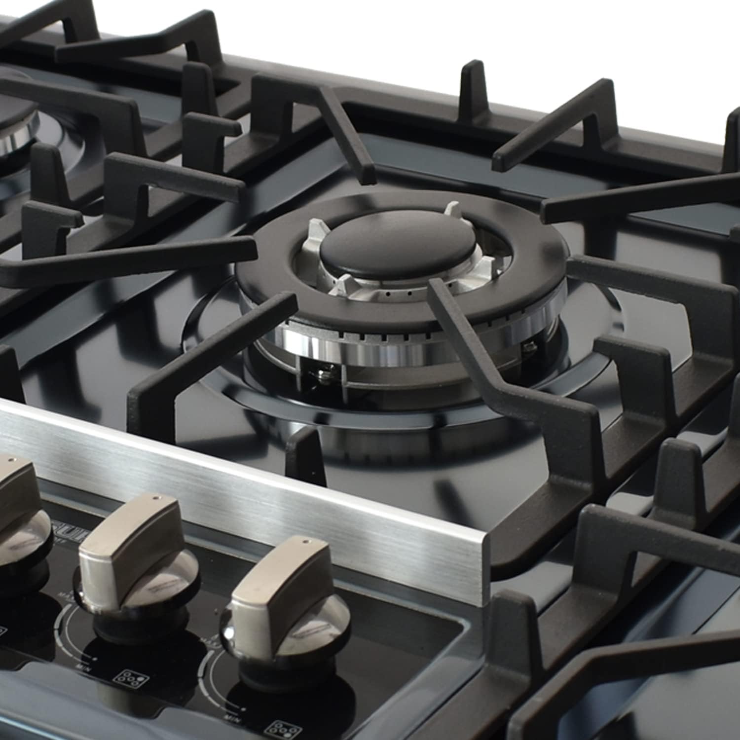 SUPRA Parrilla a Gas de 5 Quemadores Empotrable - 87 cm, Modelo 5Q-EB-87