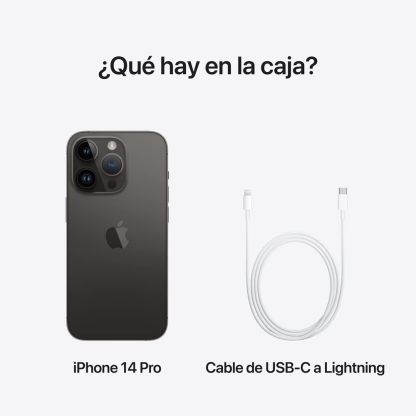 Apple iPhone 14 Pro, 256GB, Negro Espacial (Reacondicionado)