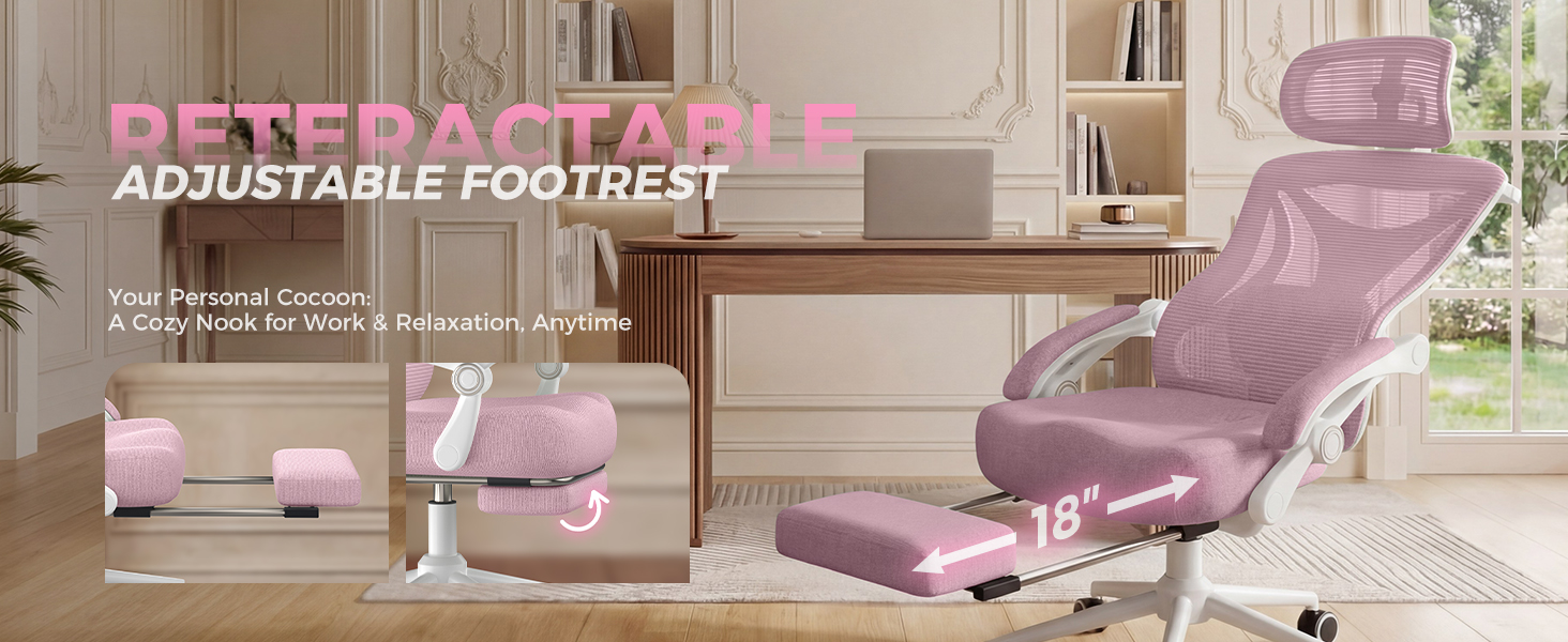 office chair with footrest