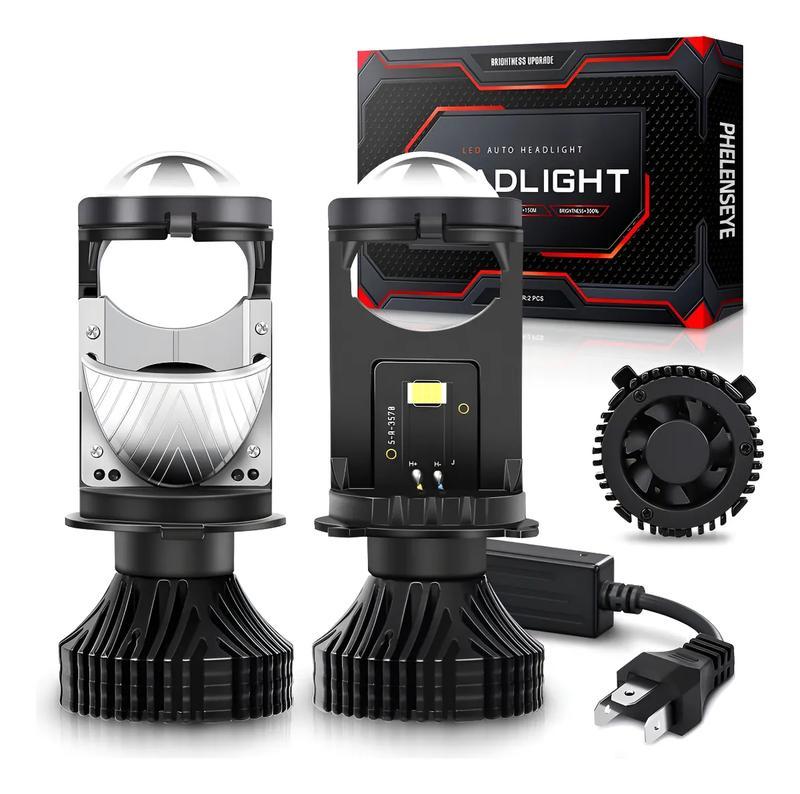 ��Superbrillo��Proyector l��ser H4 HyperFocus Alto/Bajo 22000LM Kit PhenlesEye- Luz blanca 6500K, IP68, Canbus