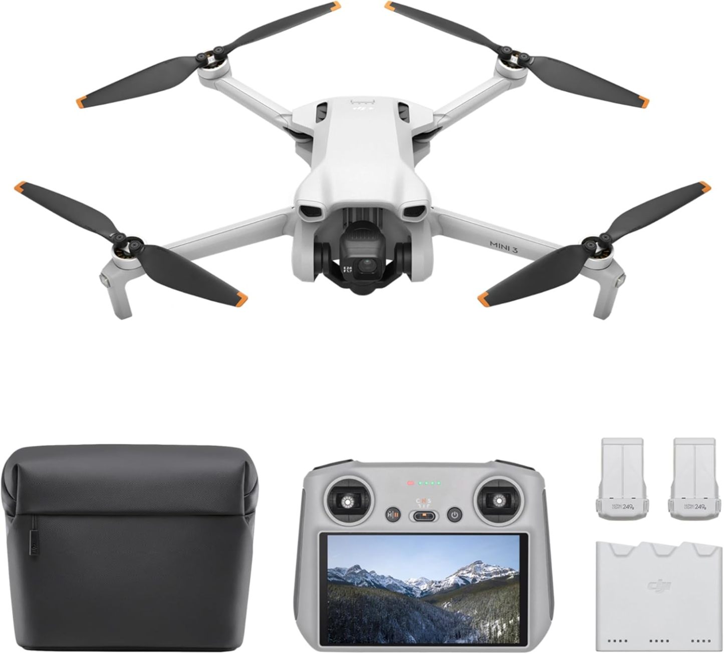 DJI Pack Mini 3 Vuela MÃ¡s (RC) â€“ Dron Mini con cÃ¡mara ligero y plegable con vÃ­deo 4K HDR, Foto de 48MP, 38 min tiempo vuelo, GrabaciÃ³n vertical y funciones inteligentes, Color Gris