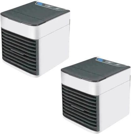 2 piezas Aire Acondicionado Portátil Mini Enfriador Humidificador Personal Evaporador
