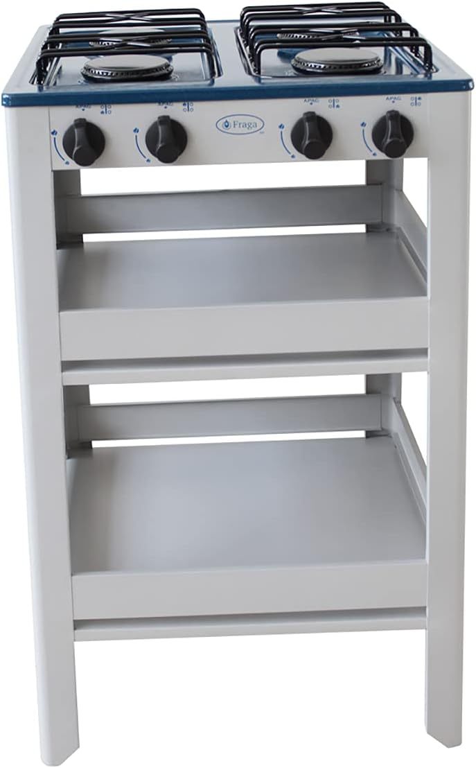 Fraga Parrilla de anaquel 4 quemadores P910 porcelanizada Azul
