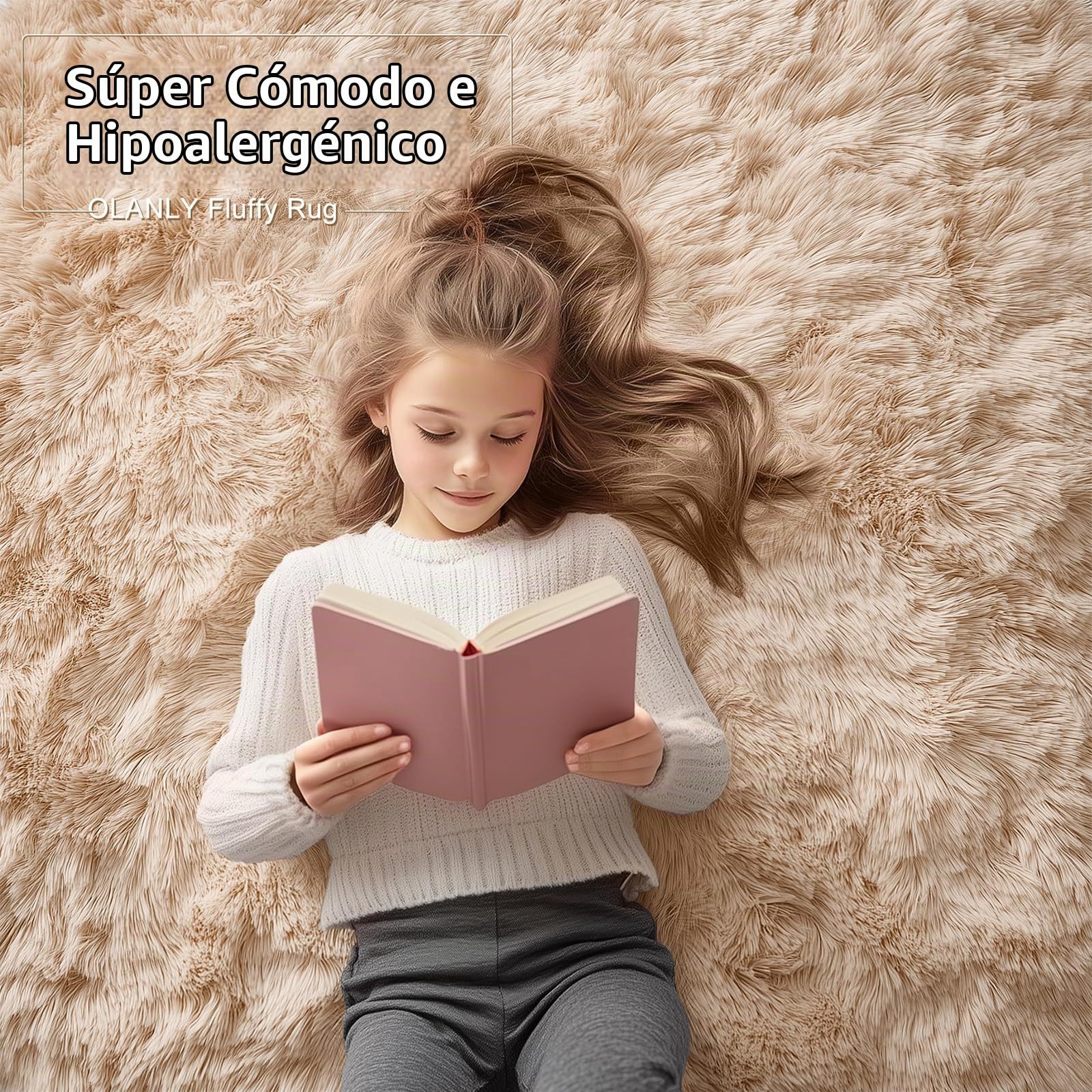 OLANLY - Alfombras de área grande lavables a máquina, 9 x 12 pies (274 x 366 cm), para sala de estar, recámara, alfombra suave y esponjosa para junto a la cama, alfombra de piso interior para niños y