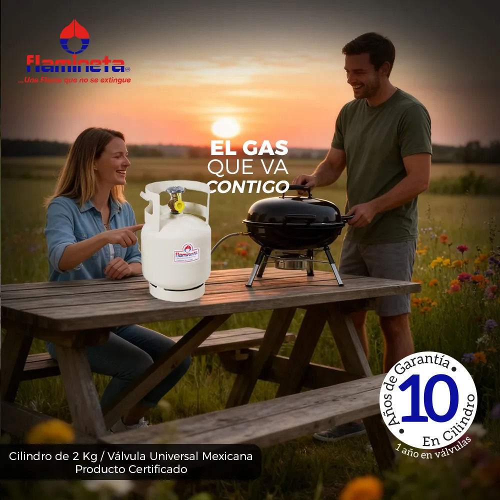 Mini Tanque Portátil 2kg Válvula Tradicional Flamineta