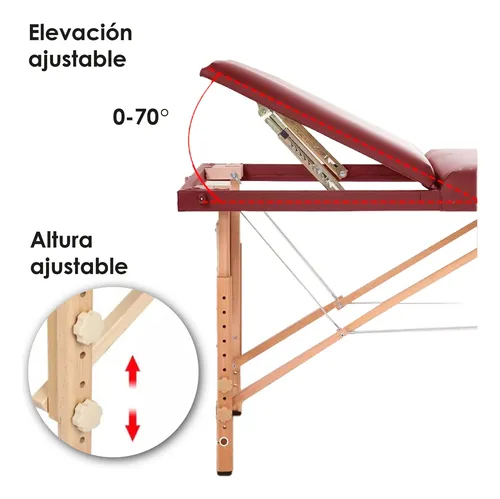 Cama De Masaje Portátil Plegable Reclinable Profesional Spa