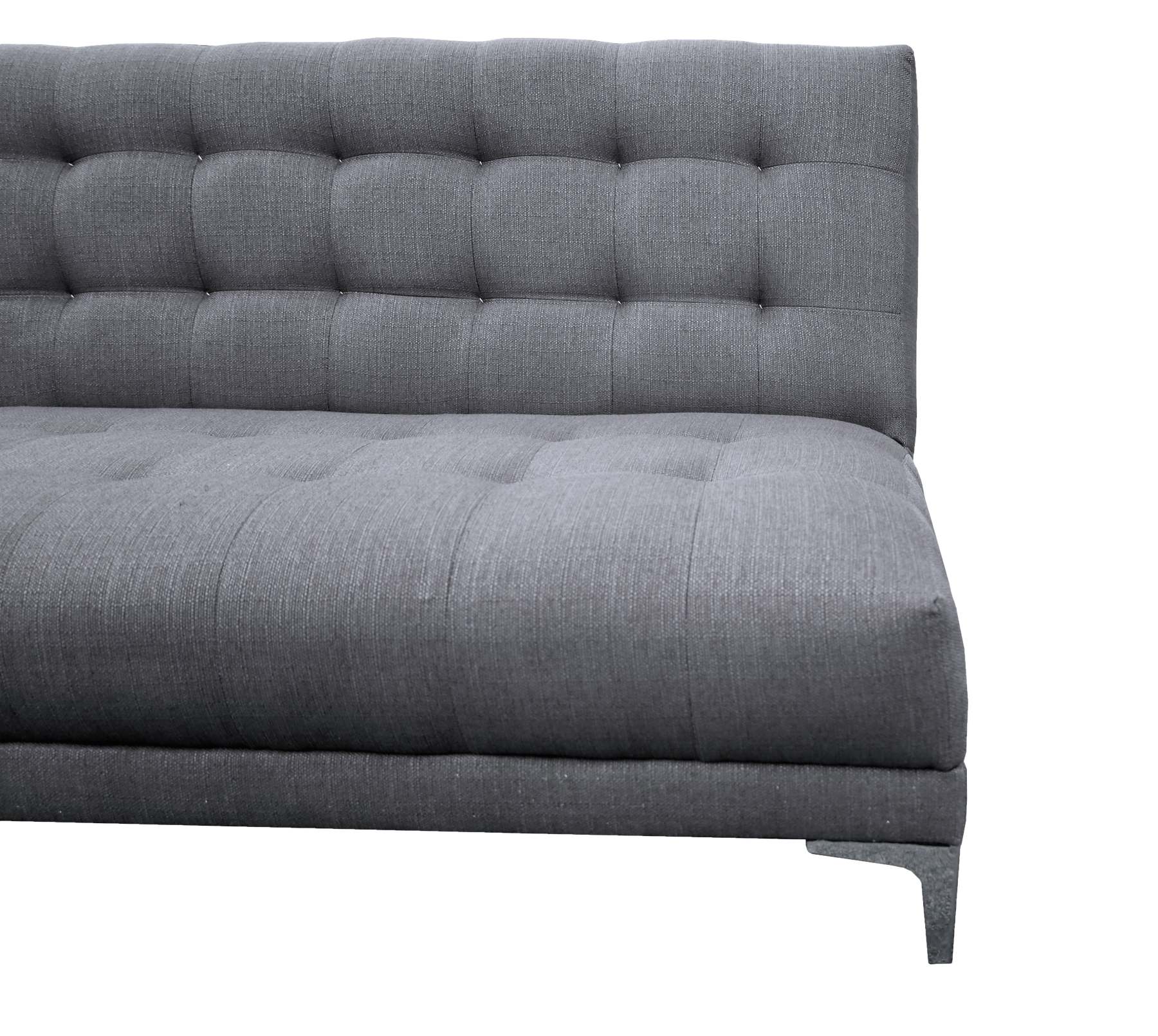 Sofa Cama Reclinable El Bazar Store Verso Gris plata, Futon Abotonado Matrimonial 3 posiciones, Sala