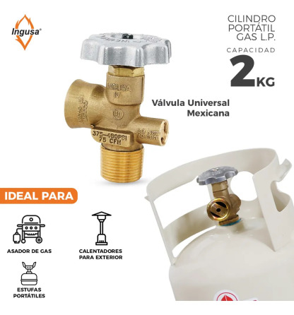 Mini Tanque Portátil 2kg Válvula Tradicional Flamineta