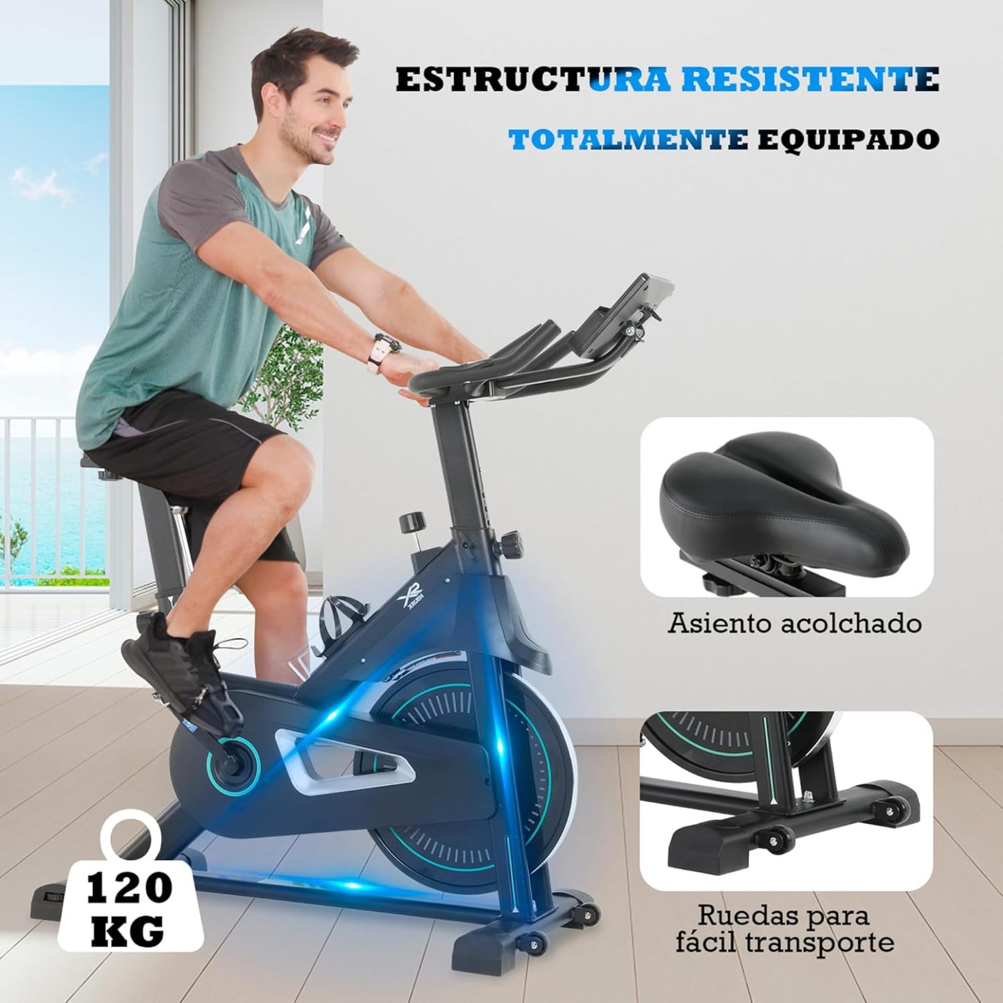 Bicicleta Spinning Kronos: Entrenamiento Intensivo con Tecnología Avanzada, Ajustes Personalizados y Monitoreo Completo para una Experiencia de Fitness Inigualable