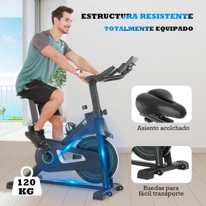 Bicicleta Spinning Kronos: Entrenamiento Intensivo con Tecnología Avanzada, Ajustes Personalizados y Monitoreo Completo para una Experiencia de Fitness Inigualable