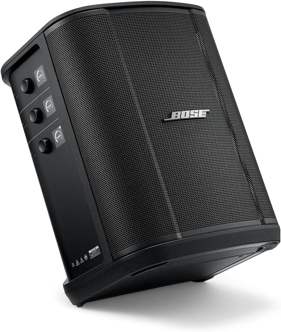 Bose S1 Pro - Sistema de bocinas Bluetooth con batería, micrófono Shure PGA48, Cable de Audio XLR de 4.6 Metros (6 artículos)