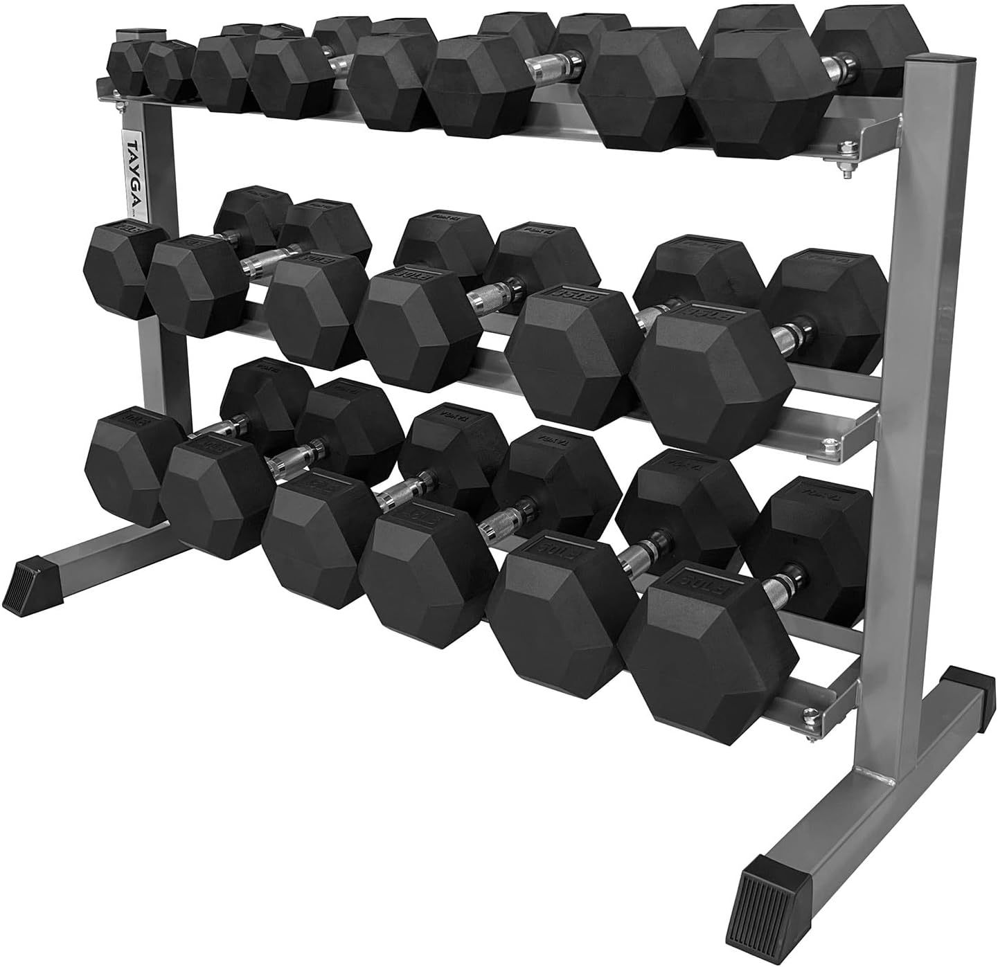 Tayga Set de Mancuernas Hexagonales 10 Pares 5-50 lb