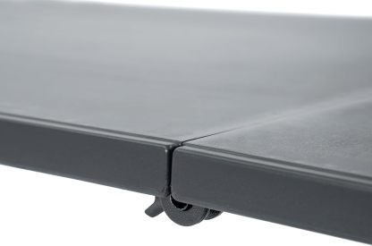 Paquete de 2 Mesas Plegables Negras 180 cm | Mesas de Plástico Resistente Uso Rudo | Ideales para Eventos, Jardín, Negocio y Hogar | Fácil Almacenamiento