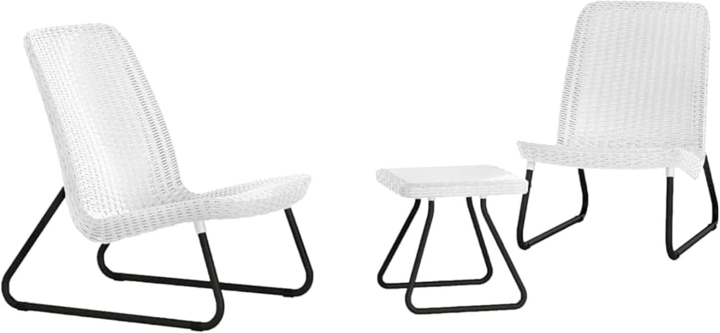 Keter Juego de Muebles de Jardín Rio Patio Set, para Terraza Balcón o Piscina, Resistente A Todo Clima, Resina De Polipropileno y Aluminio, Color Marrón
