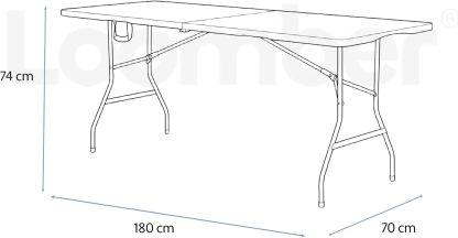 Paquete de 2 Mesas Plegables Negras 180 cm | Mesas de Plástico Resistente Uso Rudo | Ideales para Eventos, Jardín, Negocio y Hogar | Fácil Almacenamiento