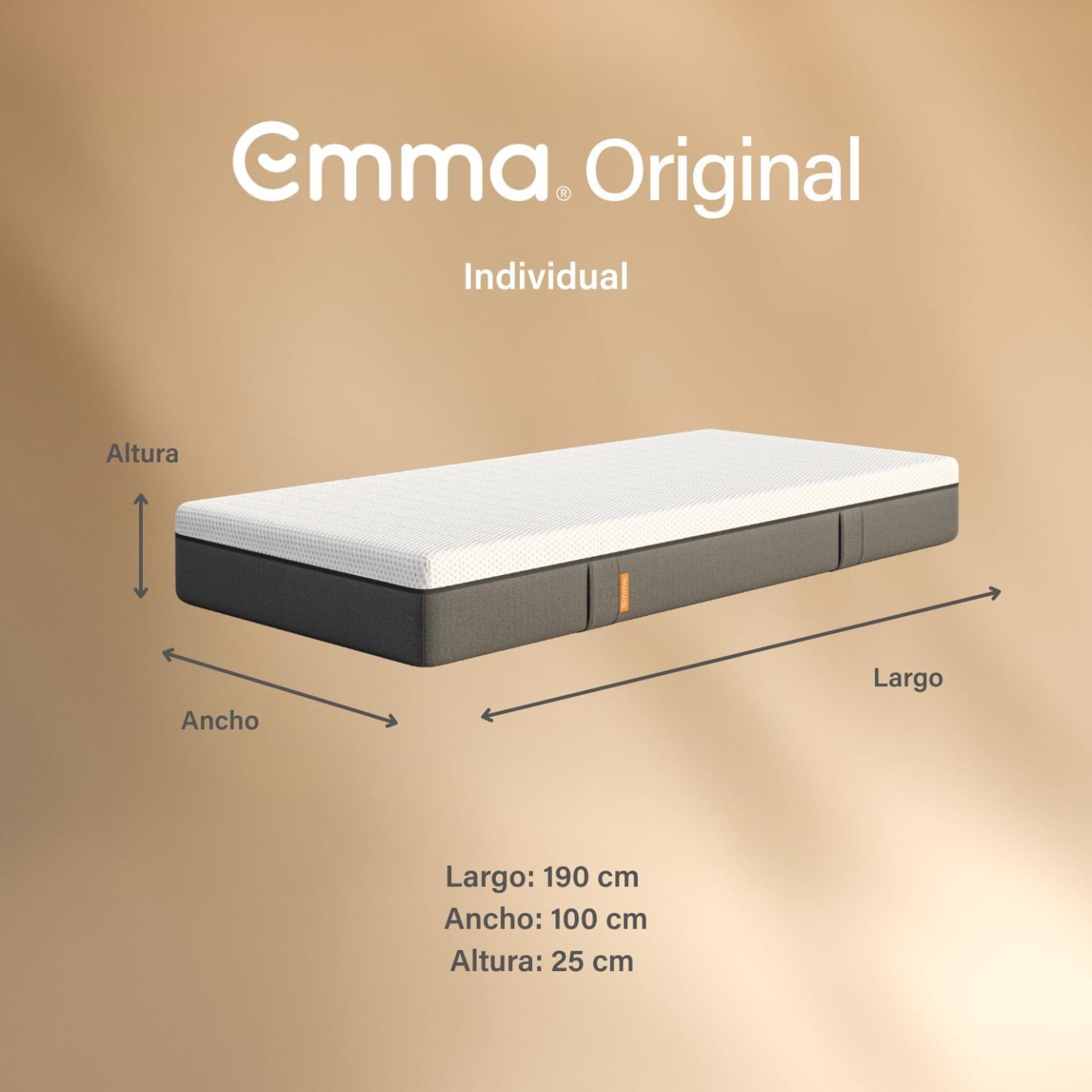Emma Colchón Original Matrimonial 200x190 cm Memory Foam + 2 Almohadas Memory Adapt, Tecnología Alemana y 100 Noches de Prueba