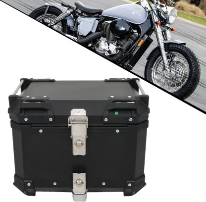 GXYWADY - Carcasa superior para motocicleta, 55L-X, color plata, aleación de aluminio, caja trasera para motocicleta, con espacio amplio y aspecto fresco, caja trasera para maletero de motocicleta,