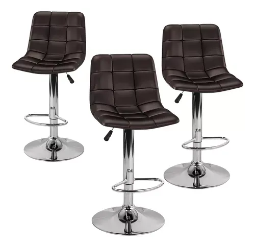 3pzs Bancos Con Respaldo Giratorios Para Barra Cocina Bar