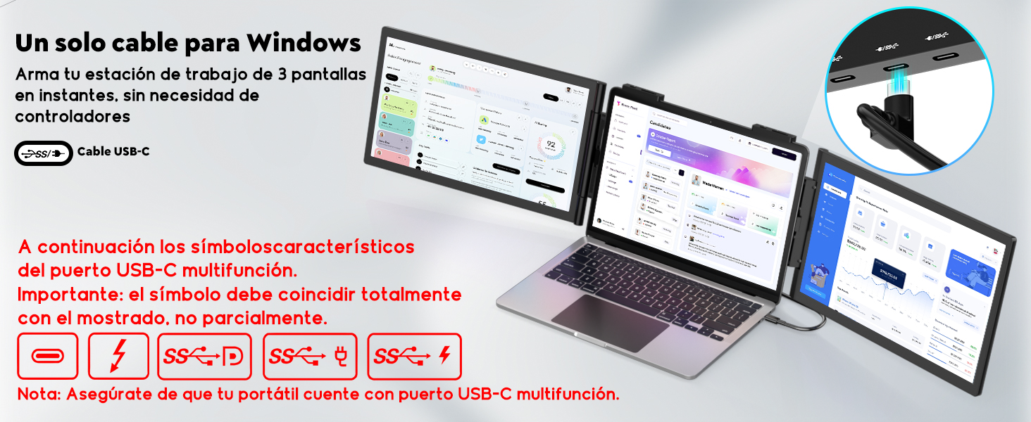 Pantalla Triple