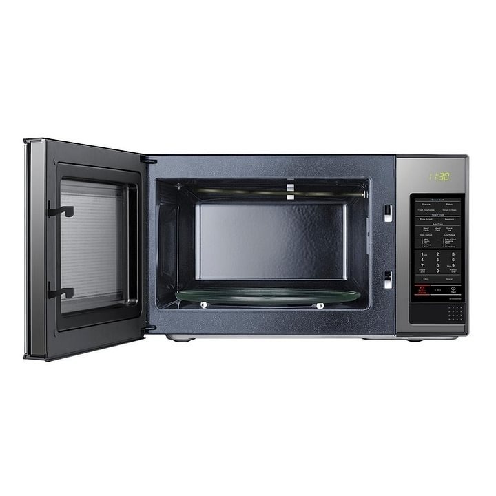 Horno de Microondas Samsung 1.1 Pies Cúbicos Negro con Placa de Acero