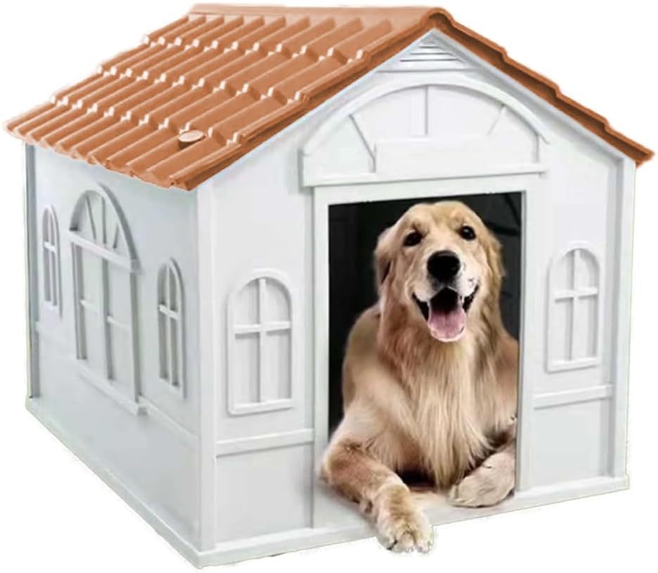 Casa Térmica para Perro Raza Grande | Incluye Puerta Metálica | 99 x 84 x 82 cm | Impermeable con Ventilación | Material Resistente al Exterior.