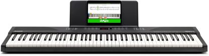 Alesis Melody 61 - Piano eléctrico con 61 teclas, Teclado Musical con altavoces, audífonos, micrófono, soporte para piano, atril y taburete