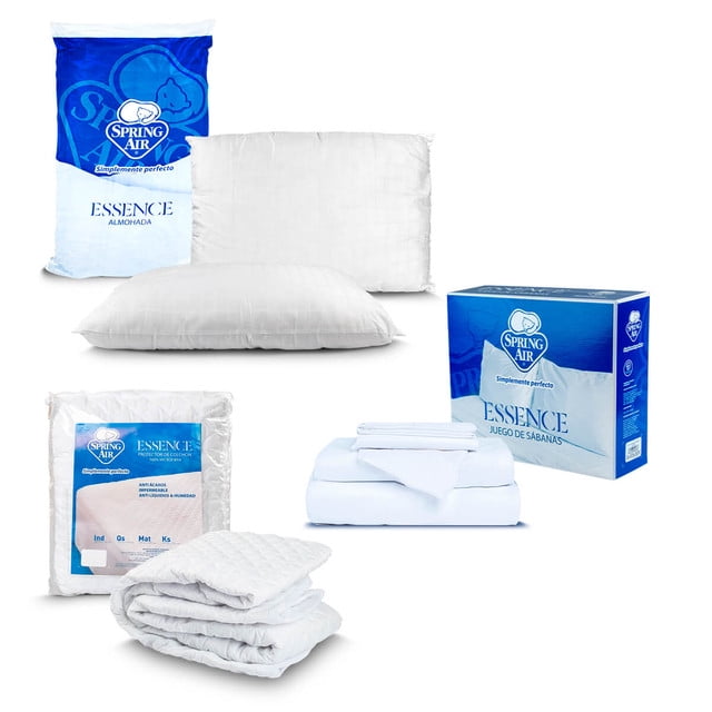 Paquete Colchon King Size + 2 Almohadas + Cubre Colchon + Sabanas Spring Air Smith