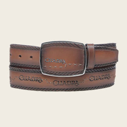 Cinturón en piel genuina para caballero
