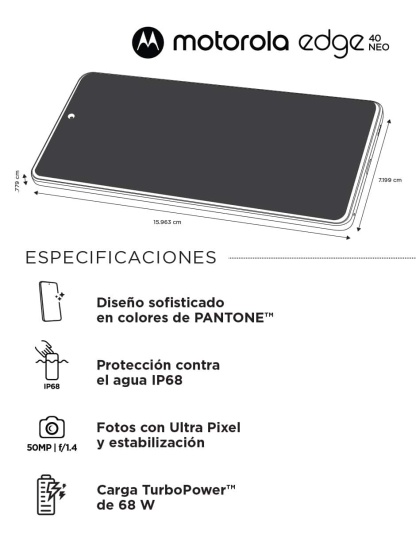 Motorola Moto Edge 40 Neo POLED 6.5 Pulgadas Desbloqueado