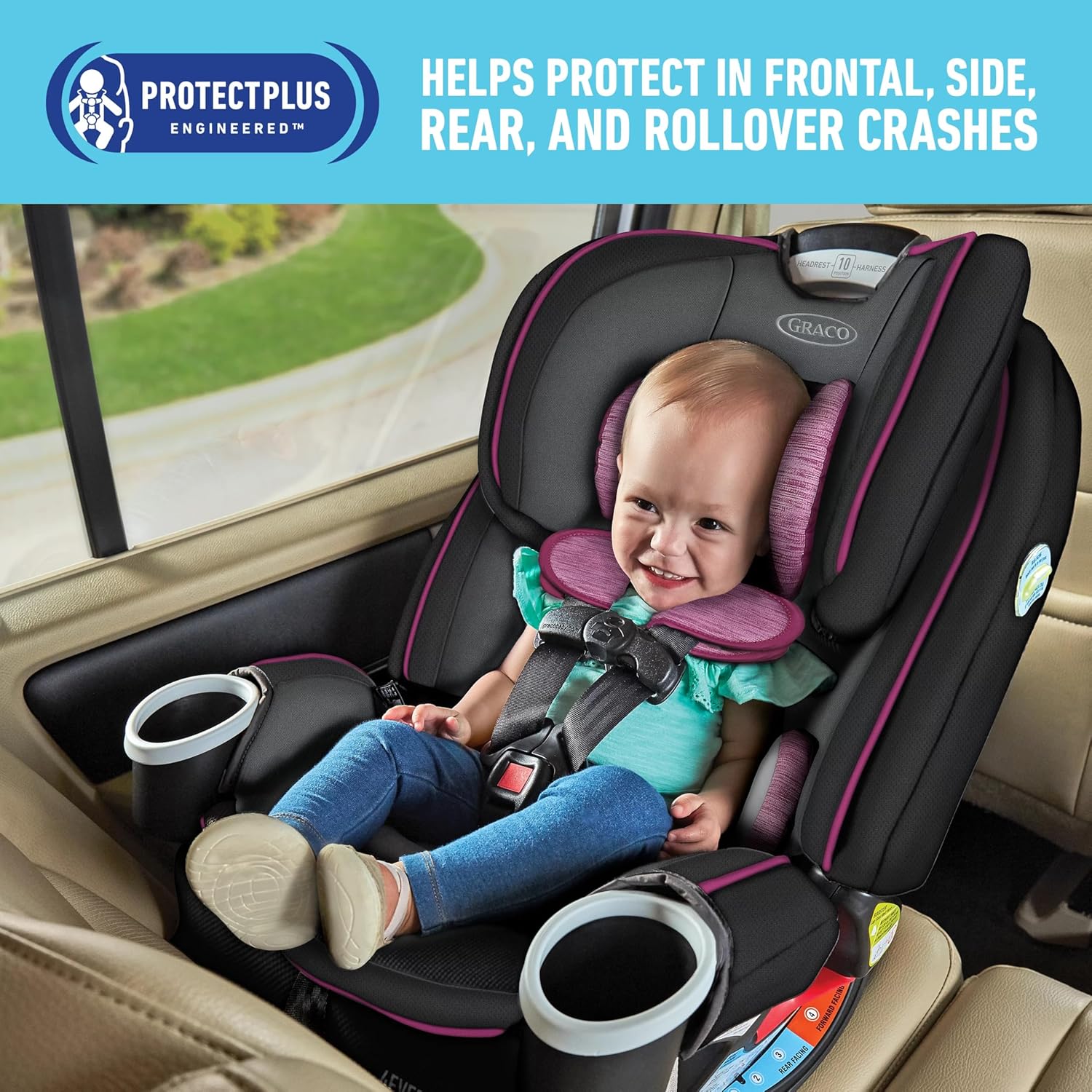 Graco 4-en-1 -, 4Ever DLX Asiento De Coche Bebés Niñas, Joslyn, Joslyn