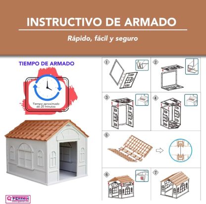 Casa Térmica para Perro Raza Grande | Incluye Puerta Metálica | 99 x 84 x 82 cm | Impermeable con Ventilación | Material Resistente al Exterior.