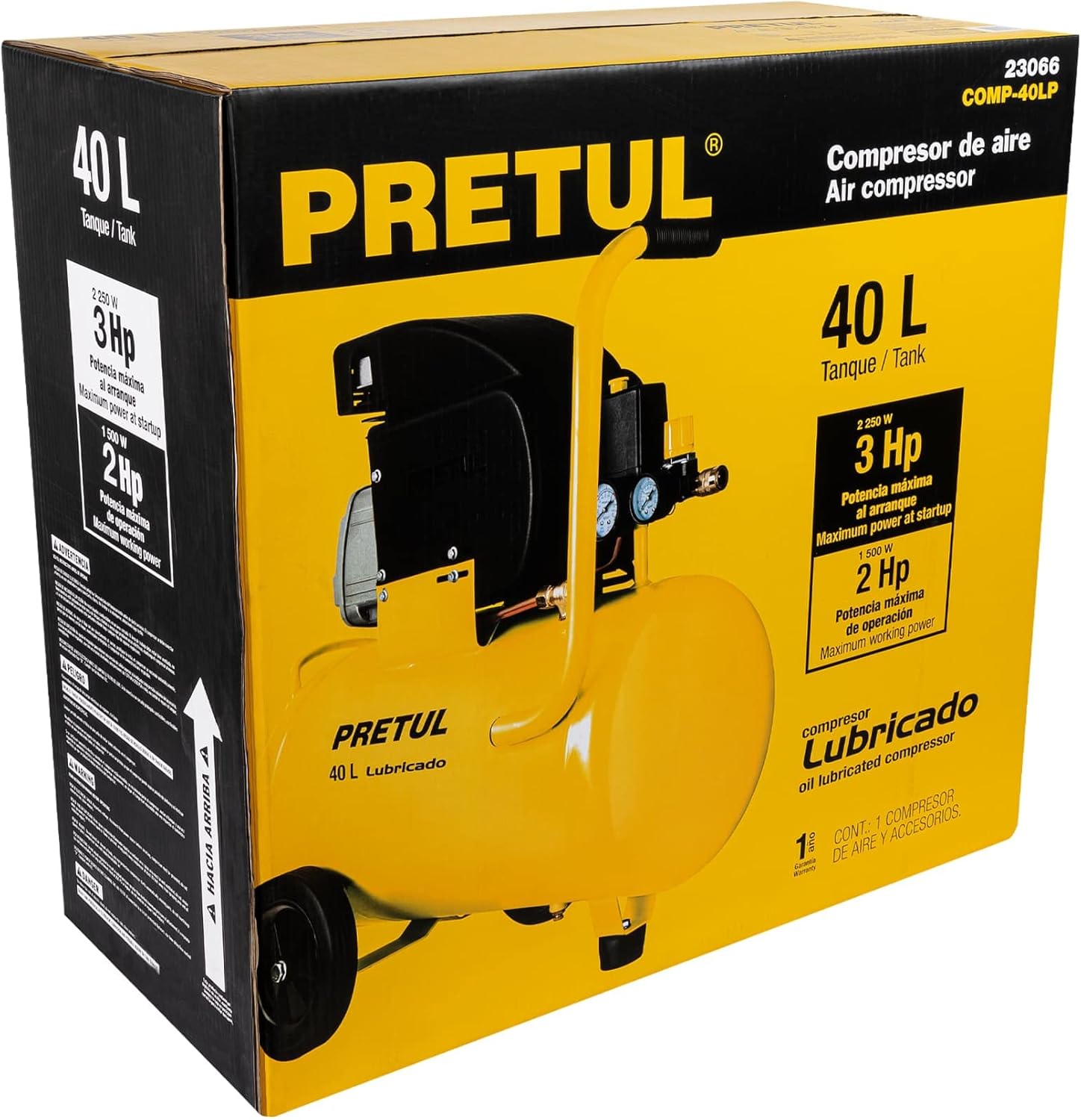 Pretul COMP-20LP, Compresor horizontal, 20 L, 2-1/2 HP (potencia máxima), 127 V