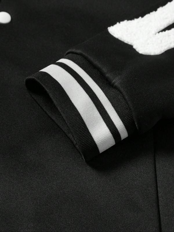 Mens Varsity Jacket Baseball Bomber Jacket Vintage Streetwear Coats with Patchwork Hipster Utility Fleece Tops
