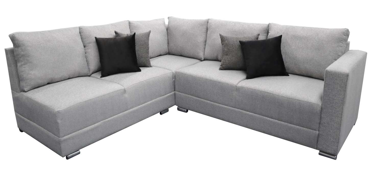 Sala esquinera en U El Bazar Store modelo Corbel gris oxford 4 salas en 1