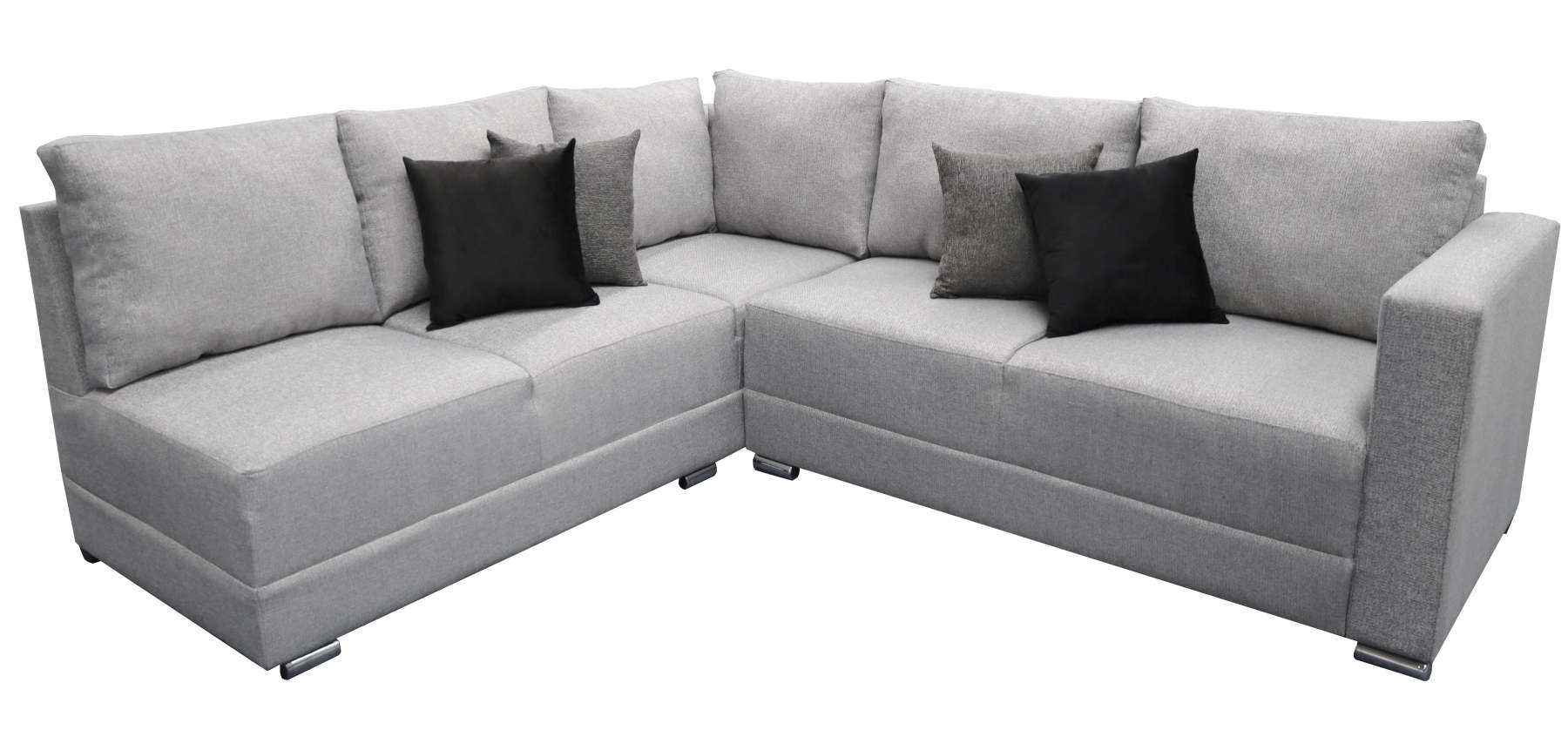 Sala esquinera en U El Bazar Store modelo Corbel gris oxford 4 salas en 1