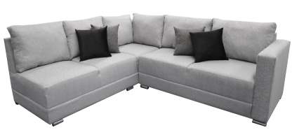 Sala esquinera en U El Bazar Store modelo Corbel gris oxford 4 salas en 1