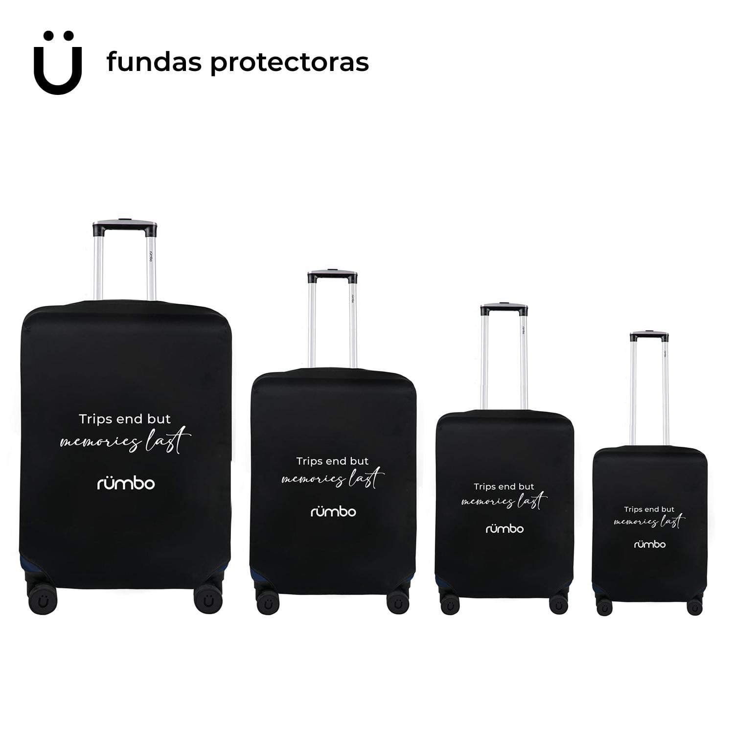 Juego 4 Maletas De Viaje Rigidas Ruedas 360 Bolsas De Viaje azul Rumbo RUM40